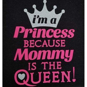 I'm a Princess Because Mommy is the Queen! Baby One Piece Bodysuit NB LH4321